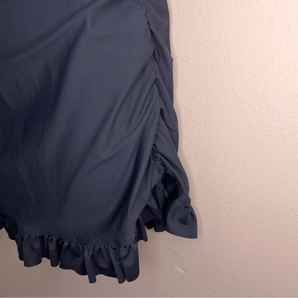 Medium Assets Spanx *READ LISTING Black Swim Cover Dress Ruffle Halter Fitted - Picture 7 of 16